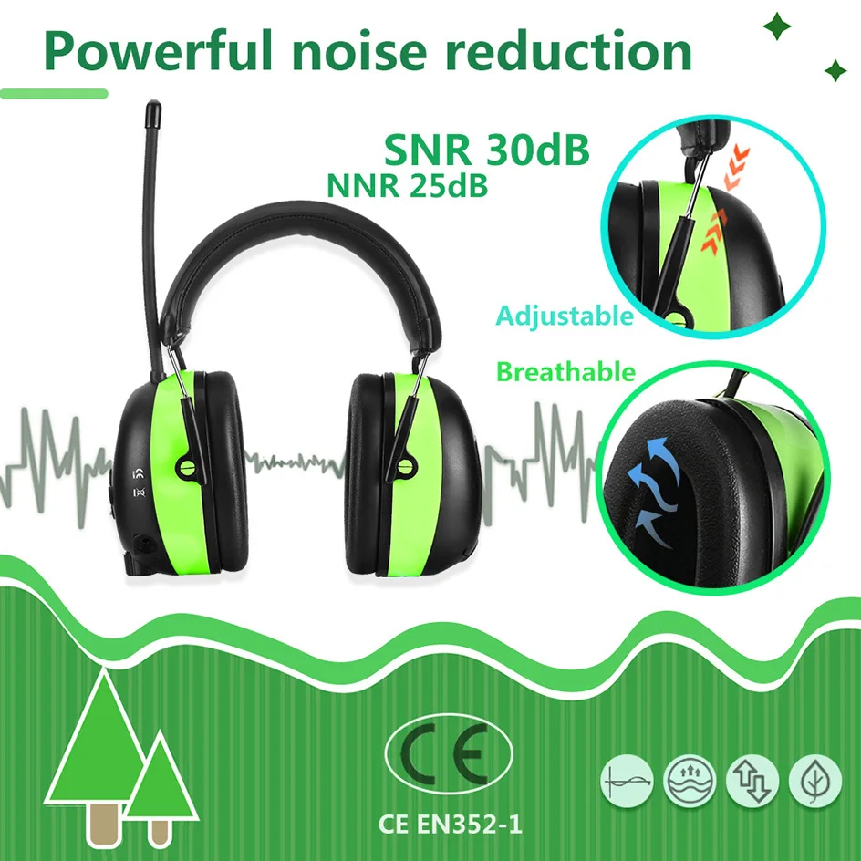 Наушники для стрельбы ZOHAN NRR22DB Bluetooth и радио AM/FM профессиональное шумоподавление