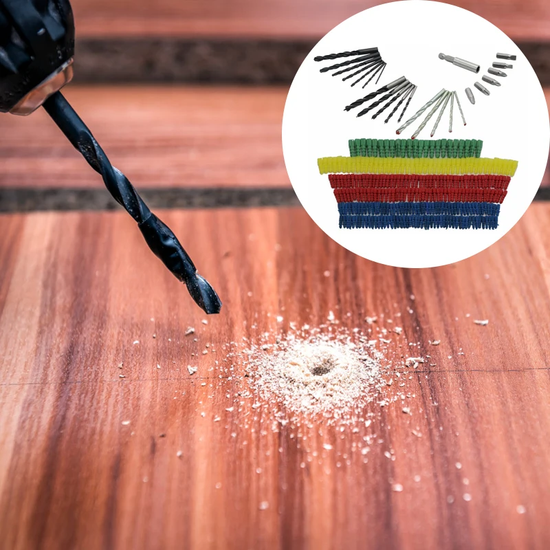 

Construction Drill /Household Plastic Box Set Twist Drill /Bit Head Post Expansion Screw /Three-point Woodworking Drill 300 Pcs