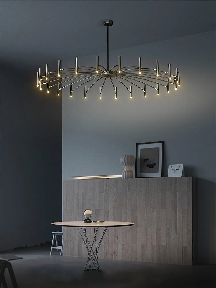 

Modern restaurant LED chandelier lighting Nordic designer living room bedroom black hanging lamp office study lighting fixture