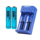PKCELL Зарядное устройство зарядки 3,7 V зарядное устройство для никель-кадмиевых или никель-металл-AAA 18650 26650 16650 18350 18500 литий-ионная аккумуляторная батарея Зарядное устройство USB 5В 2A 2 слота и 2 шт. ICR10440
