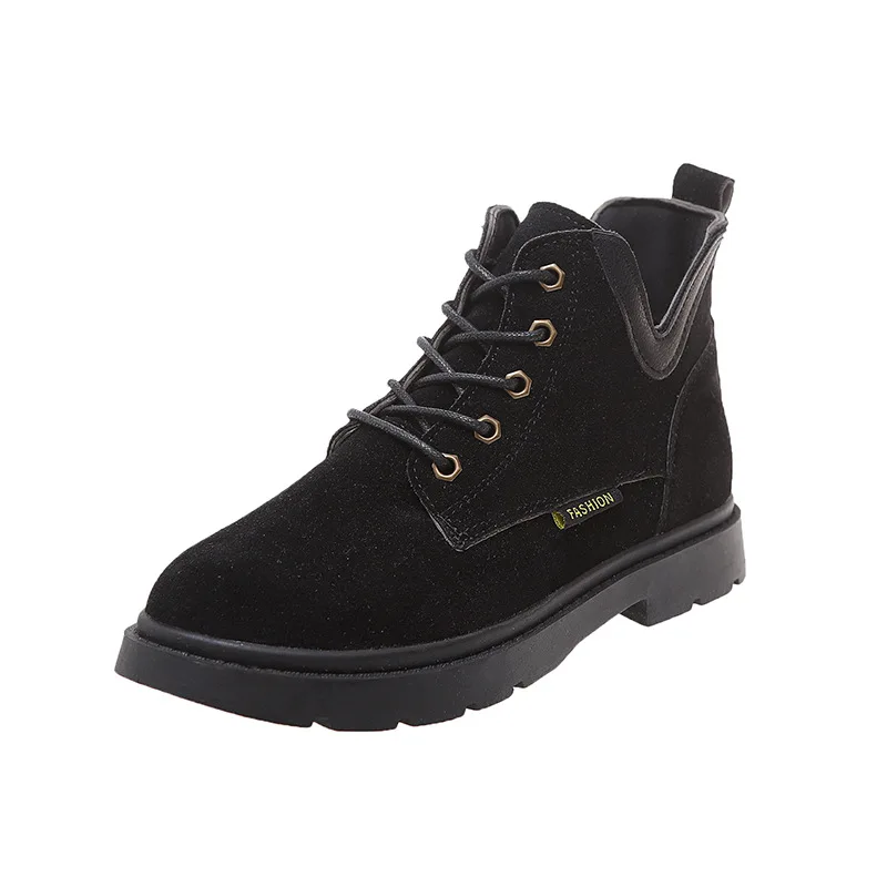 

New British style boots women's waterproof platform with thick bottom and short boots for autumn and winter 2020