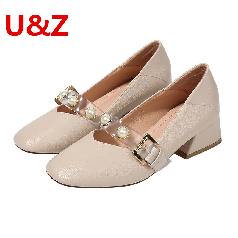 Женская обувь в стиле ретро черного и абрикосового цвета женская офисная на