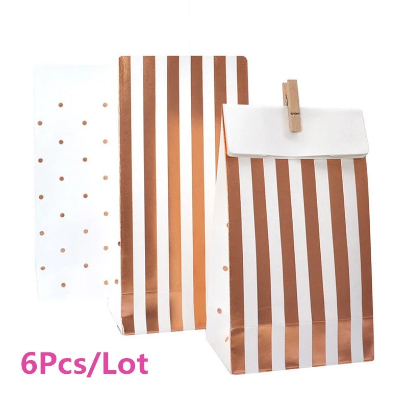 6Pcs Chicinlife Rosegold бумажные тарелки и стаканы Скатерть Салфетка соломы попкорн коробка фольги шары для свадьбы и дня рождения вечерние юбилей Декор - Цвет: 6Pcs