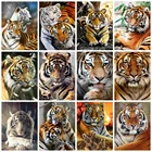 Квадратнаякруглая алмазная живопись HUACAN, вышивка животным, вышивка крестиком, домашний декор