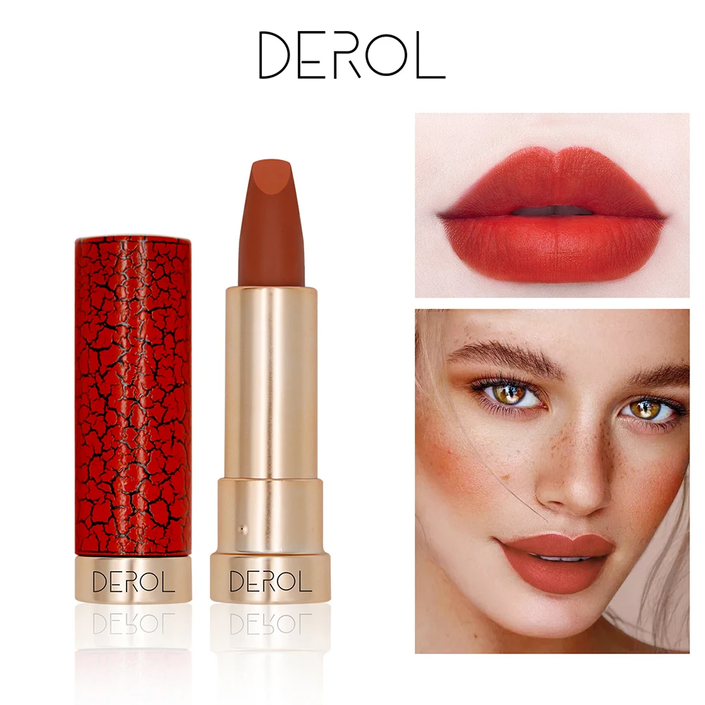 

New 12 Shade 1PC Waterproof Lipstick Matte Pumpkin Color Finished Matte Lipstick Cosmetics Fast delivery Support CSV shipping