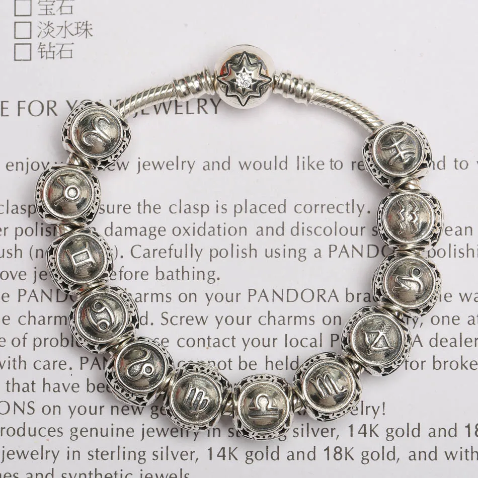 

Women Bracelets Bead DIY Jewelry Constellation Charm fit Lady Bracelet Bangle Girl Gift Bead