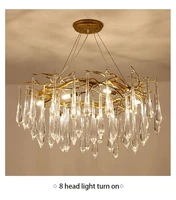 k9 dining room with crystal led ceiling lamp 6 8 12 head nordic luxury ceiling chandelier living room villa room decoration