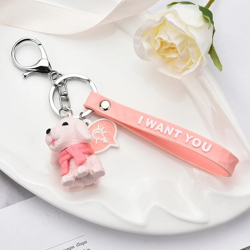 1 шт. брелок с симпатичной собакой полимерный для домашних животных ключей сумка