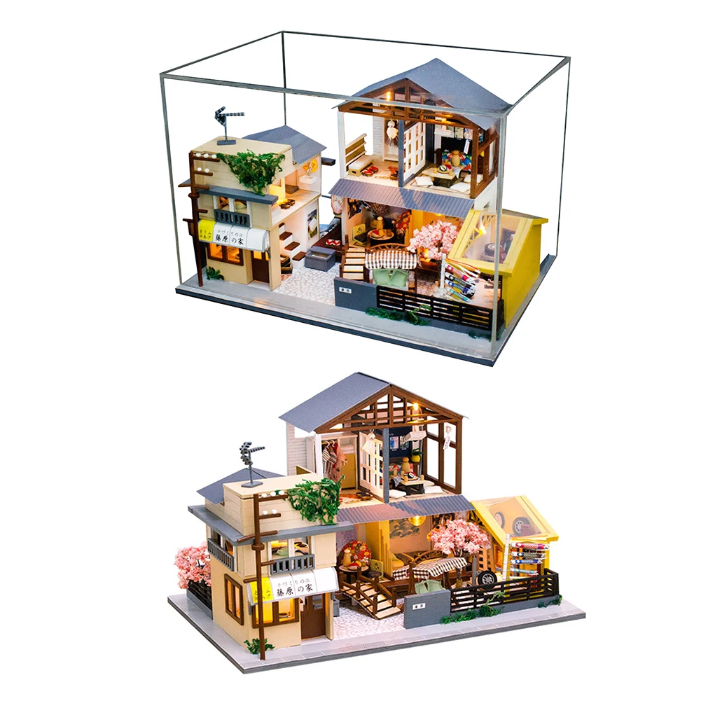 

DIY 3D Handmade Dollhouse Wooden House with LED Miniature Furniture Kit Building LED Toy Kid Gift Dollhouse Children Adult Gifts