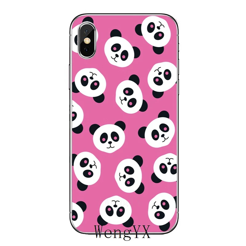 cute panda pattern Heart Lover cover case For Samsung Galaxy S10e Lite S9 S8 S7 S6 edge Plus S5 S4 S3 Note 10 9 8 5 4 mini | Мобильные