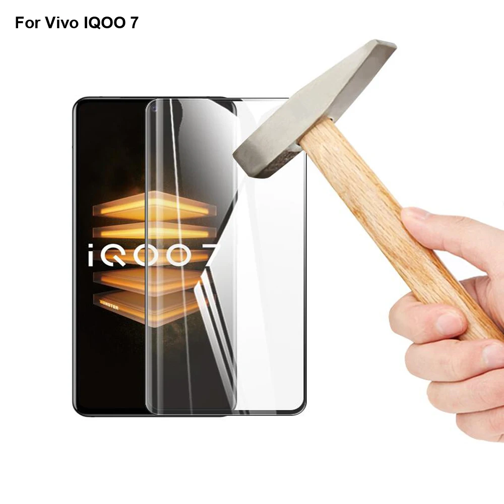 

5 шт. закаленное стекло для Vivo IQOO 7 полное покрытие 9H Взрывозащищенная Защита экрана для Vivo IQOO7 защитная пленка