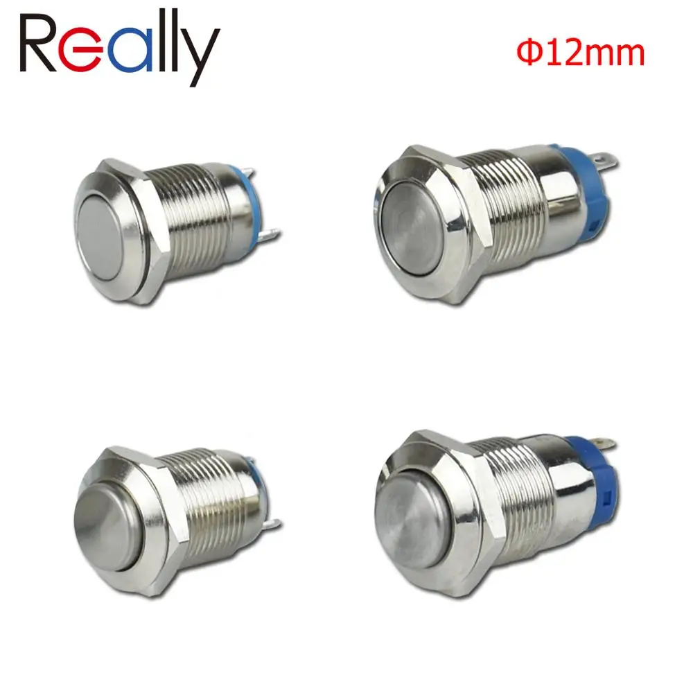 Действительно 12 мм 1NO Выключатель без фиксации кнопочный переключатель с высокой