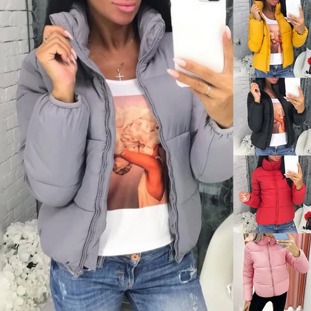 Модное пузырьковое пальто однотонная короткая куртка оверсайз со стандартным