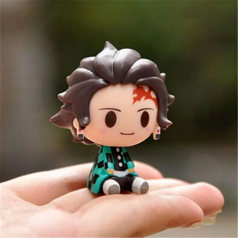 

Demon Slayer Anime Figure Models Toys Q Version Kamado Tanjirou Kamado Nezuko Toy for Boy Ornaments Cars Accessorie 4.5Cm Toy