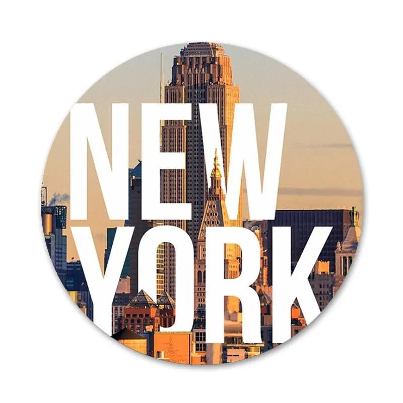 Значки Нью-Йорк значки металлические для украшения одежды и рюкзака 58 мм | Дом сад