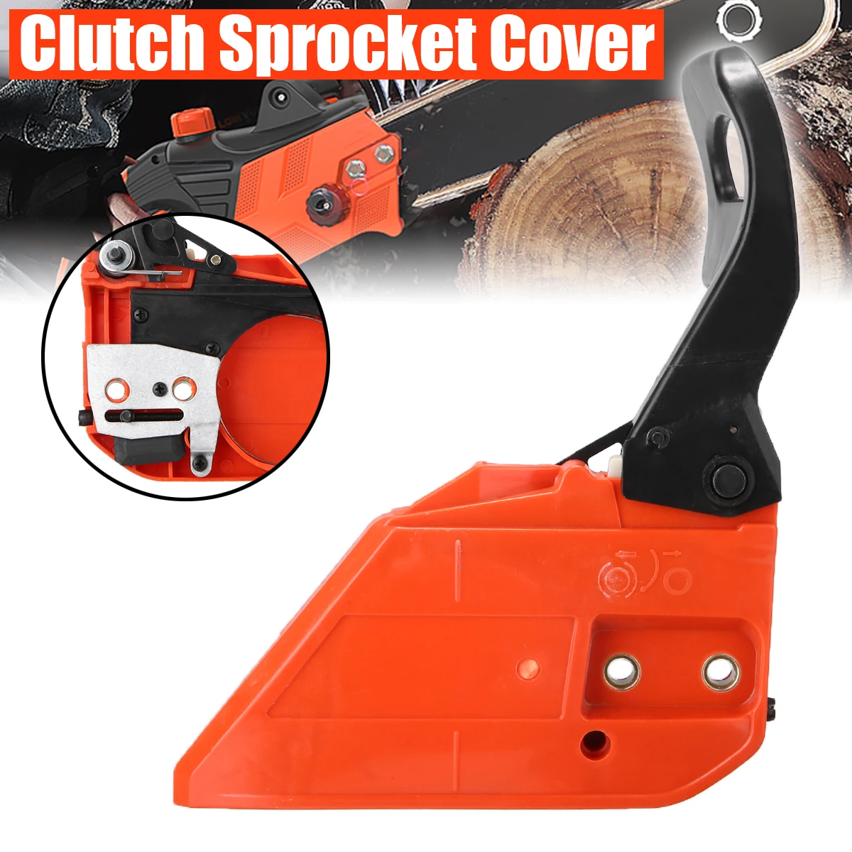 Clutch Sprocket Chain Cover Brake Handle Clutch Cover Fit for for Chinese Chainsaw 4500 5200 5800 5900 Replacement