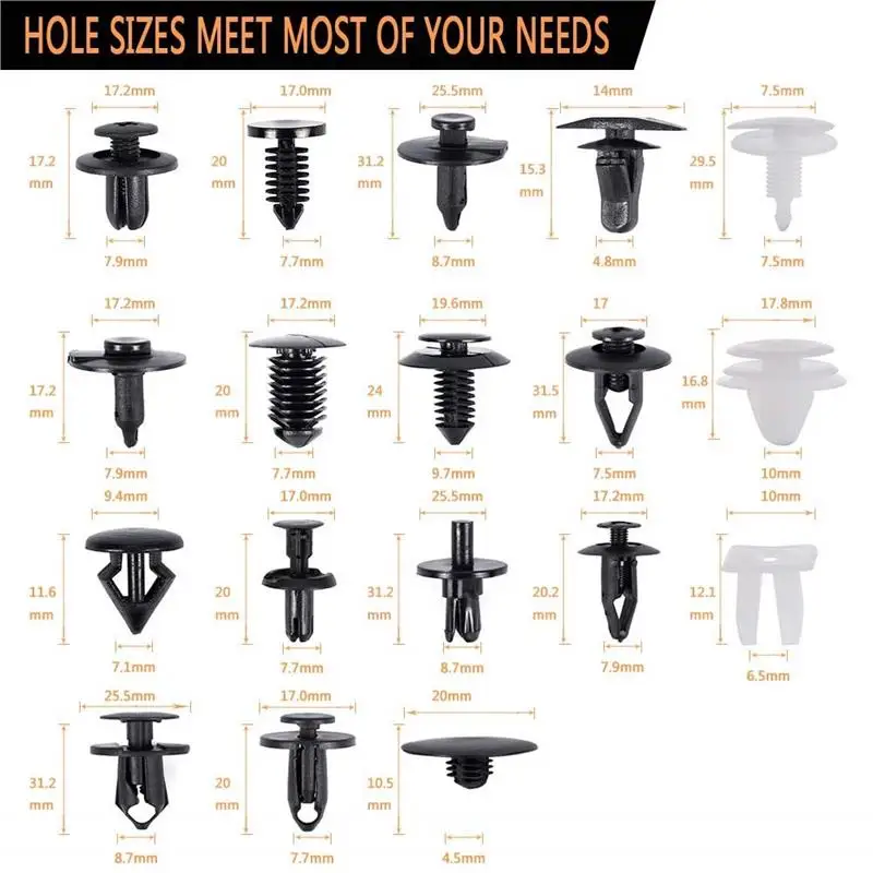 415 шт. пластиковые заклепки для внедорожников бампера панели стопорный винт