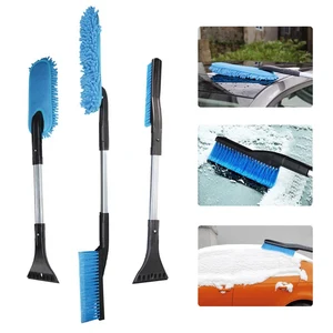 Lcyonger Car Snow Brush 3 in 1 Windshield Ice Scraper Deicing Frost Cleaning Tool with Stiff Bristle Shovel Removal Brush Winter