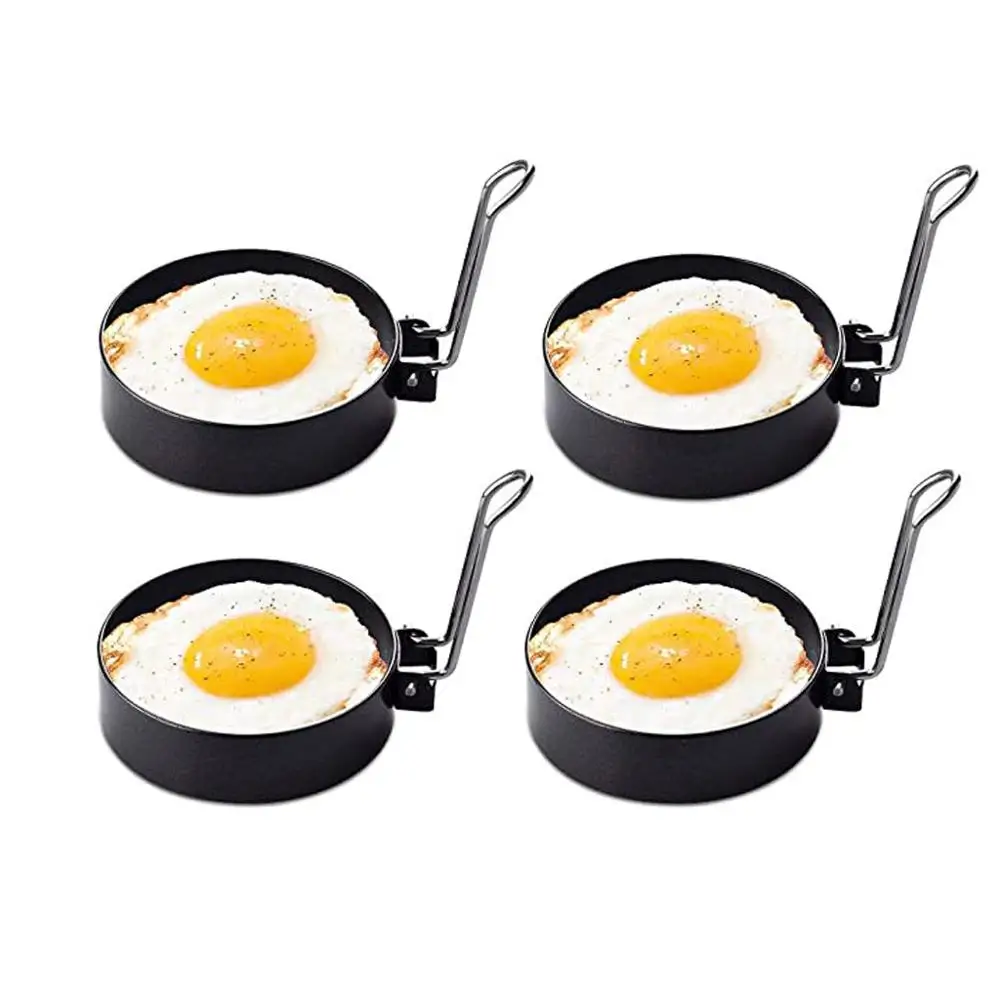 

4/5 PCS Egg Mould Nonstick Stainless Steel Handle Round Rings Shaper Pancakes Molds Ring Egg Mold Kitchen Accessories