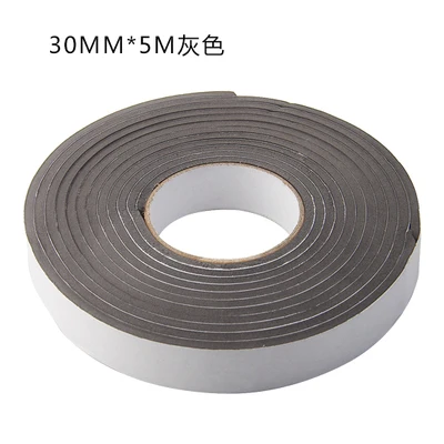 30MM gray Мягкие 5 м самоклеющаяся уплотнение для окна полоска для автомобильной двери шум изоляционная Резина пыли уплотнительная лента оконные принадлежности - Цвет: 30MM gray