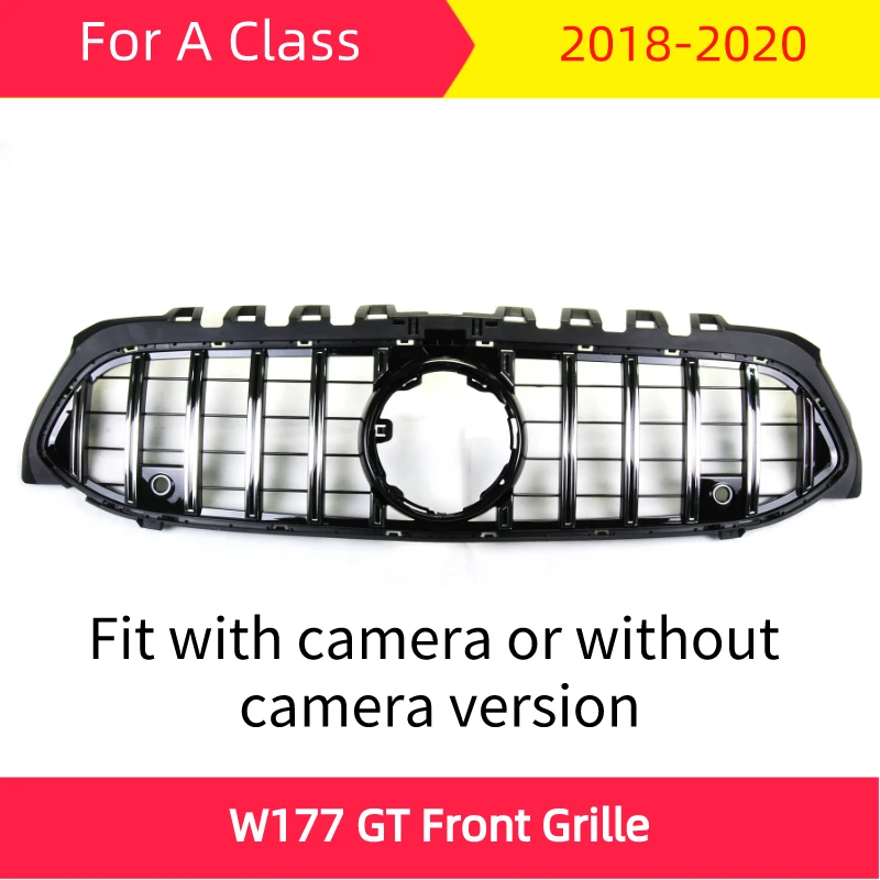 W177 New A Class GT Front Grille for mercedes 2018-2019 A180 A200 A260 A45 ABS front bumper grill | Автомобили и мотоциклы