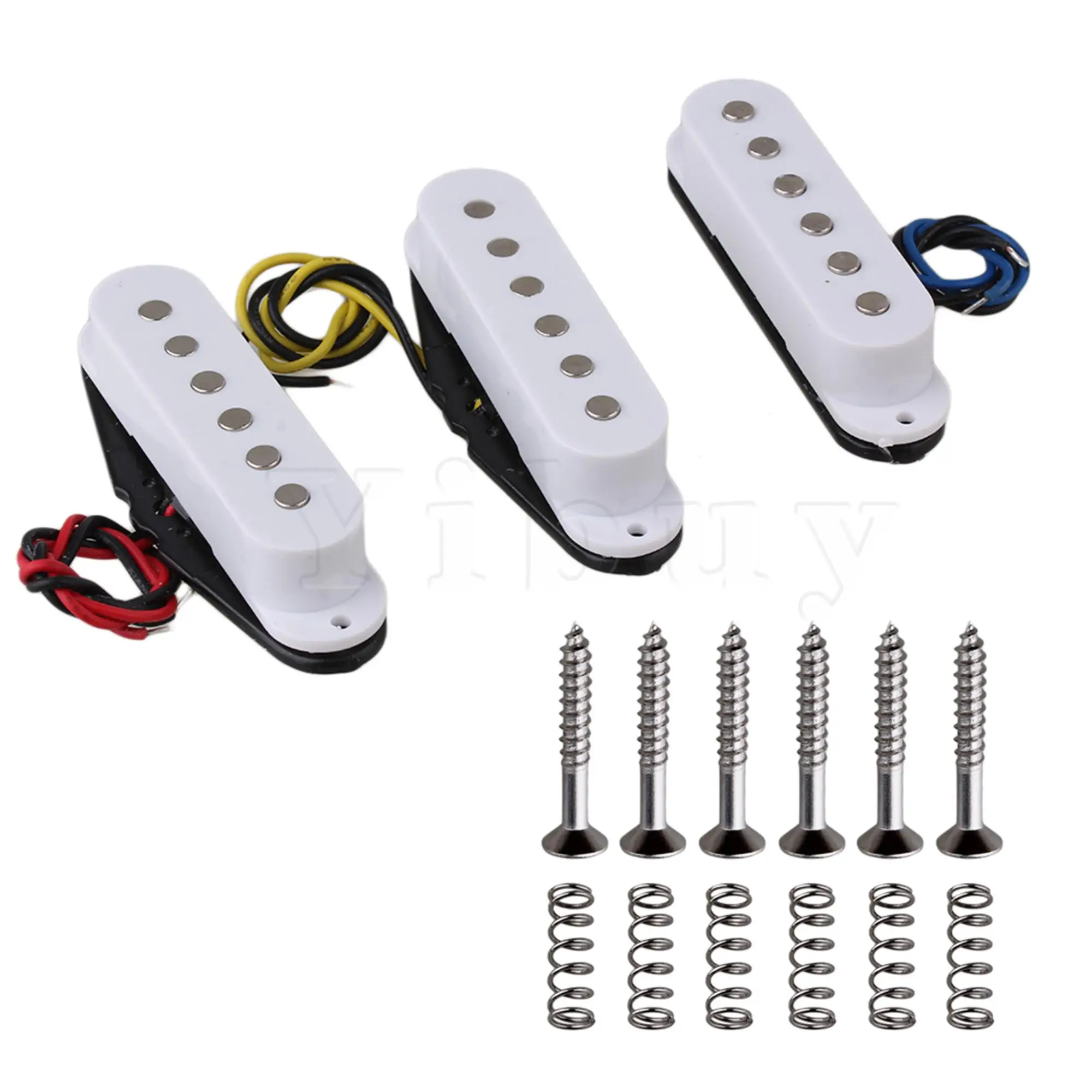 

Yibuy 1 Set 3 White Single Coil Guitar Pickups for Guitar