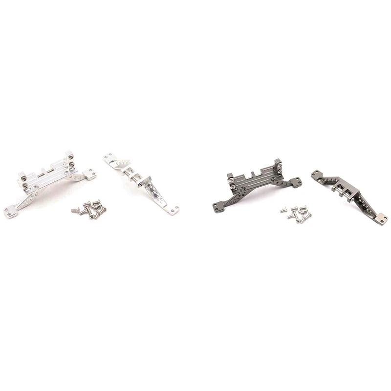 

Aluminum Front & Rear Link Rod Axle Mount Servo Base Stand Silver with 4PCS Metal Rear & Front Shock Mount LIFT Shocks