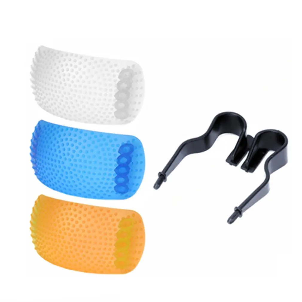 3 цвета всплывающий Рассеиватель Вспышки с одним кронштейном для цифровой камеры