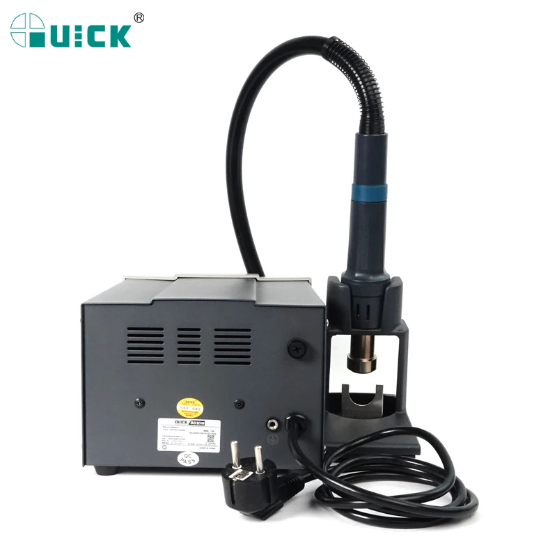Паяльная станция QUICK 861DW 1000 Вт оригинальная паяльная с тепловой пушкой и насадкой