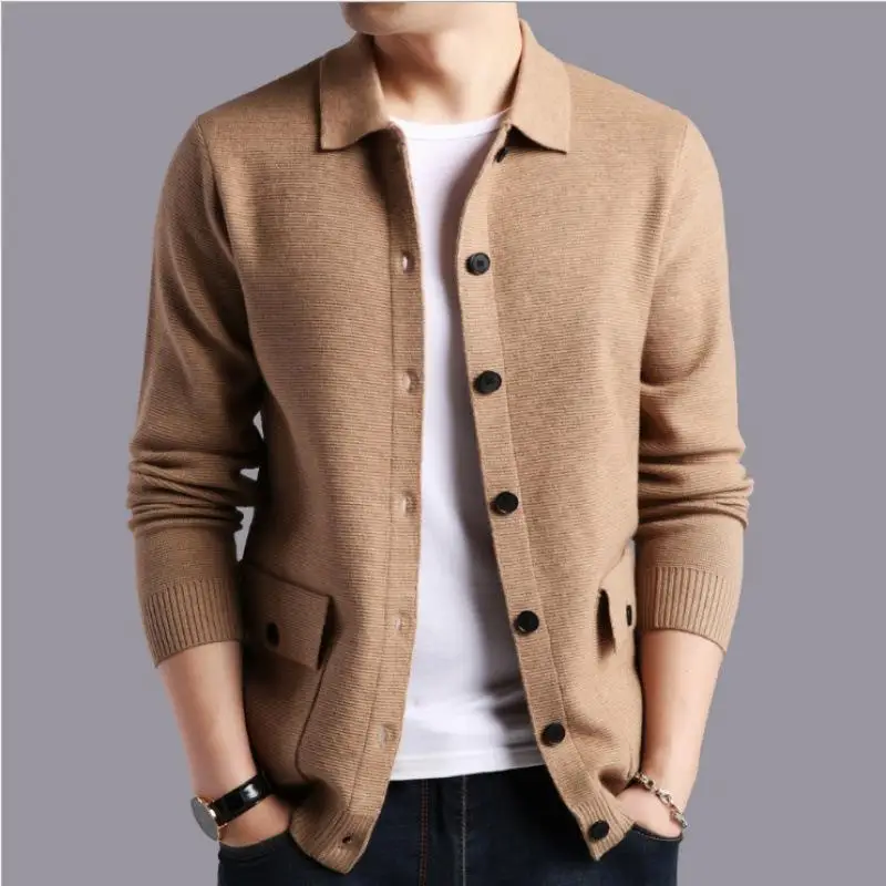 

2021 Brand clothing Fashion Male High quality Leisure cardigan Knitting sweater/Men's slim fit Knit shirts/clothing size S-3XL
