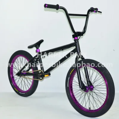 Бренд BMX велосипед 20 дюймов колесо 52 см рама Производительность велосипед уличный лимит трюк действие велосипед - Цвет: Black Purple