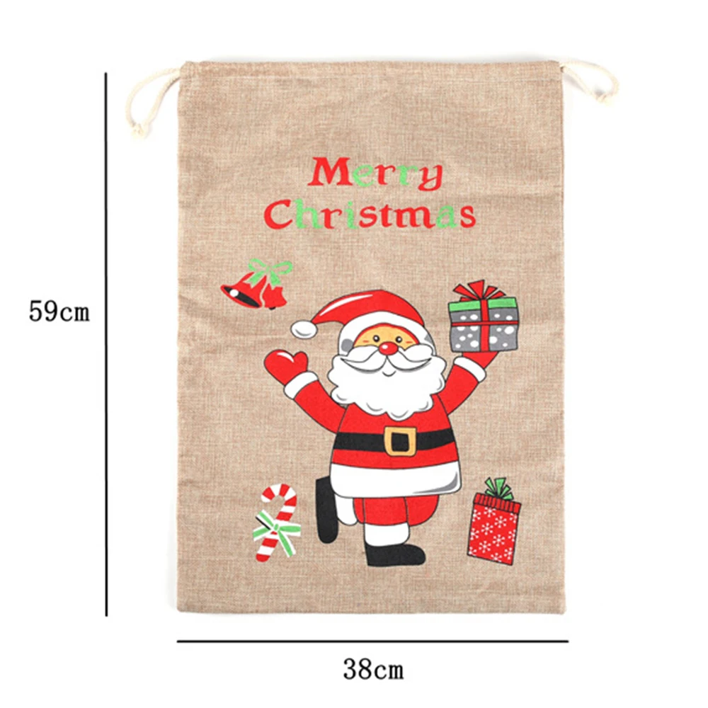 

Personalised Stocking Father Christmas Sack Traditional Santa Bag Xmas Gift Christmas Apple Bag