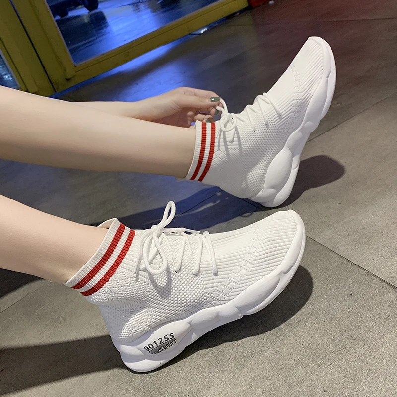 Мужские кроссовки обувь для бега пары лоферы с высоким верхом белая дышащая