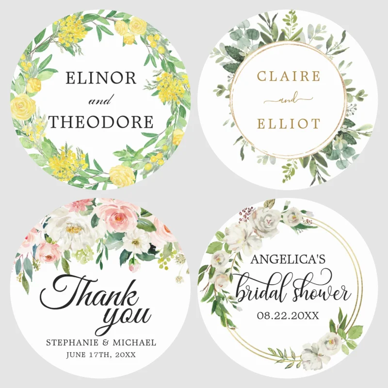 

Customize The 3-10Cm Wedding Sticker, LOGO, Choose The Font You Want, And Add The Bride And Groom’S name And Wedding Time
