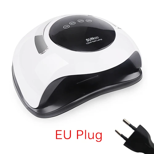 EU Plug Сушилка для ногтей высокой мощности, скоростной гель-светильник для ногтей, СВЕТОДИОДНЫЙ УФ-светильник для всех видов геля с таймером и умным датчиком - Цвет: EU Plug
