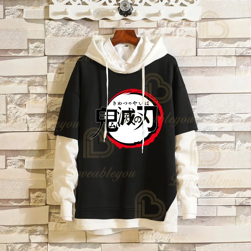 

Kimetsu No Yaiba Hoodies Streetwear Demon Slayer Pullover Sweatshirt Men Women Fashion Autumn Winter Pullover Free Shipping