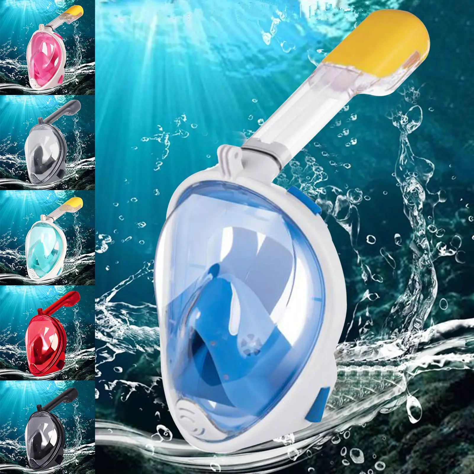 

Underwater Scuba Snorkeling Anti Fog Mask Set Diving Full Face Respiratory Masks Safe And Waterproof Swimming Equipment For Kids