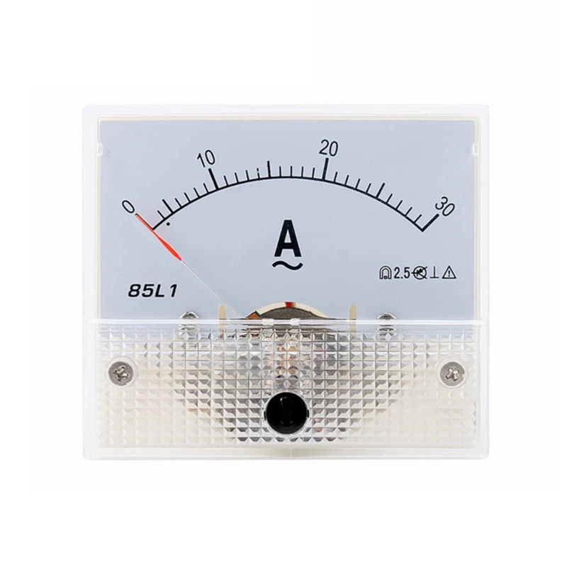 

85L1 AC Panel Meter Analog Panel Ammeter Dial Current Gauge Pointer Ammeter 1-50A