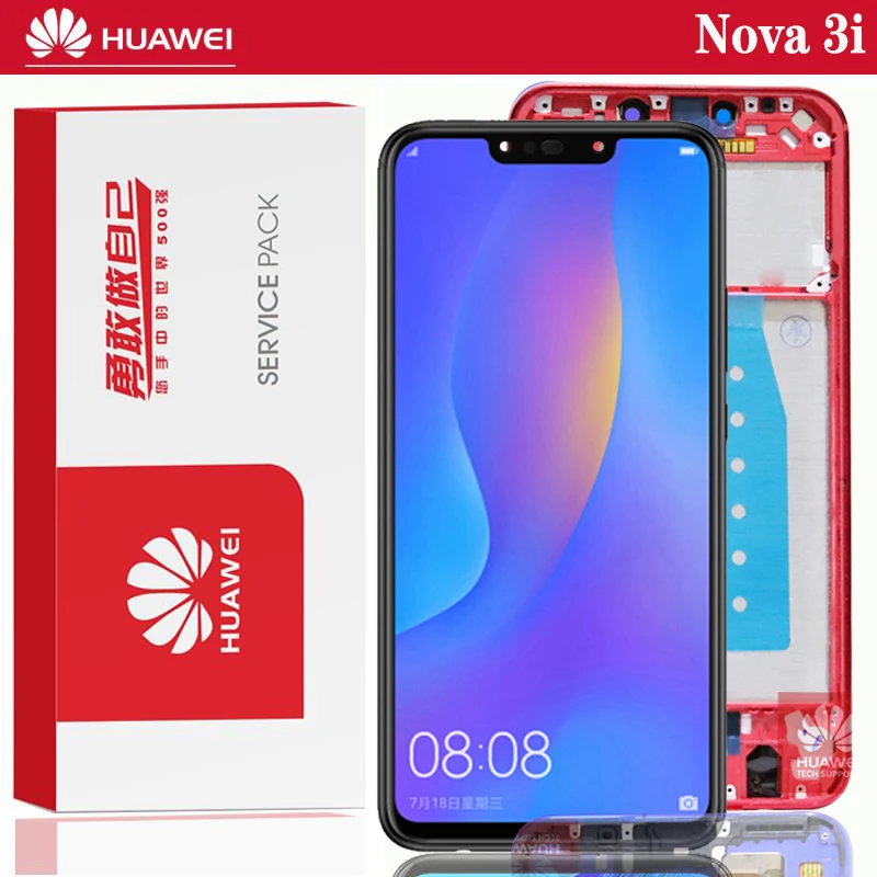 Оригинальный 6 3 &quotдисплей с рамкой для Huawei P Smart Plus ЖК дисплеем Nova 3i INE LX1 LX2