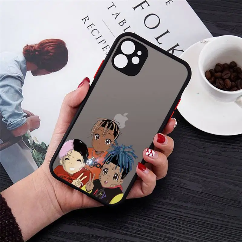 

Fashion Juice Wrld Popular hip-hop singer Phone Case Transparent Matte for iPhone 7 8 11 12 s mini pro X XS XR MAX Plus funda