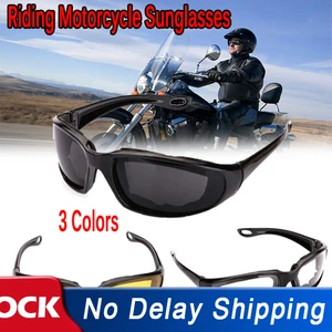 Riding Motorcycle Sunglasses Outdoor Sports Cycling Goggles Bike Black Frame Eyewear Windproof Light in India