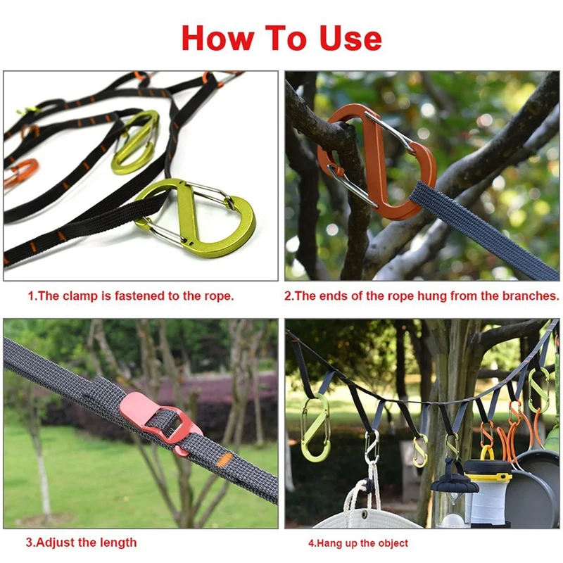 Горячий HG Открытый походный шнур с крюком кемпинговая веревка для хранения на