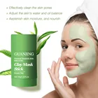 Маска для глубокого очищения пор с зеленым чаем, уход за кожей, лечение акне, удаление черных точек, увлажняющая отбеливающая глиняная маска для лица, для красоты