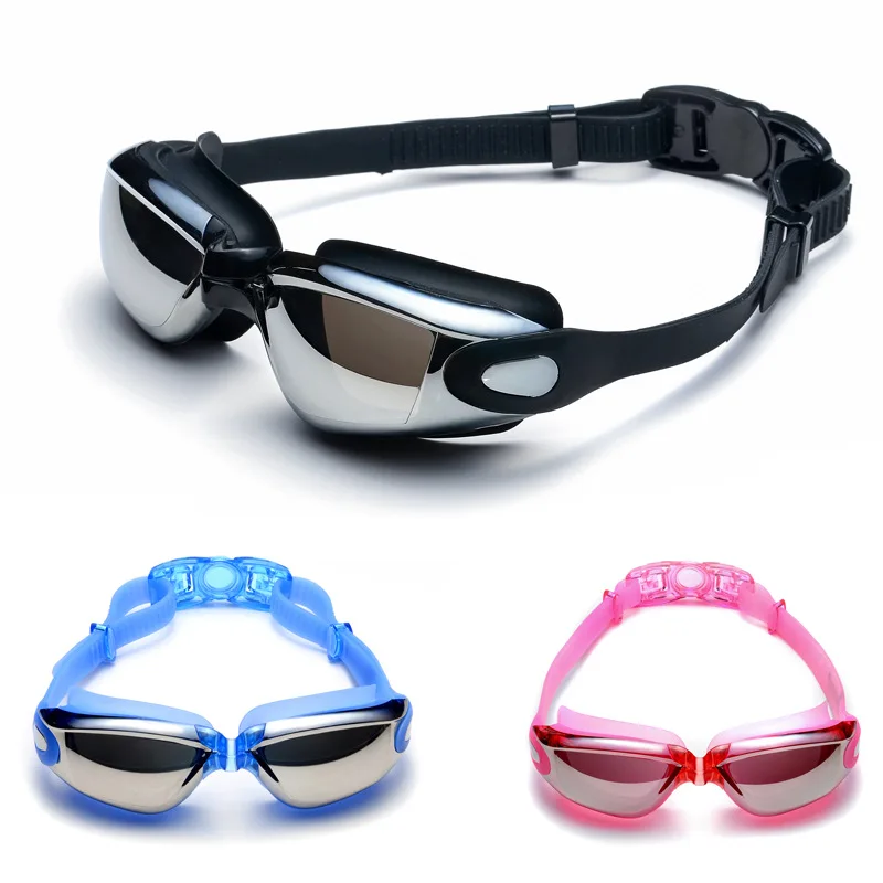 HD Водонепроницаемый Анти-туман для взрослых плавательные очки гальванический