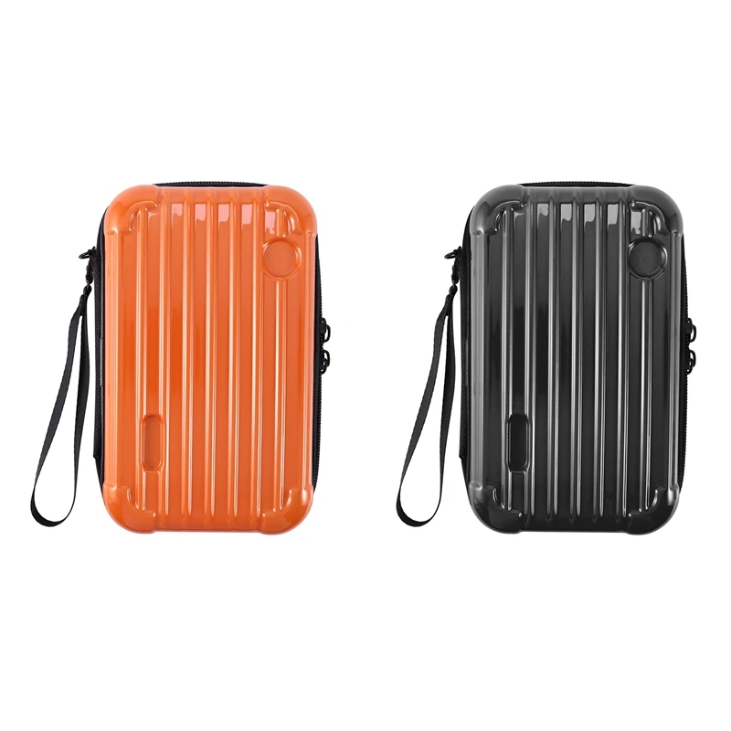 

2X For Brompton Bike Bag Folding Bicycle Accessories Front Bag Mini Storage Box With Connector Black & Orange