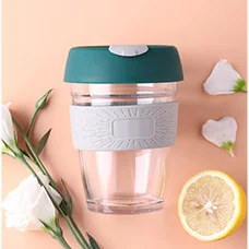 

Portable Travel Coffee Glass Creative Simple Tea Separation Magnetic Suction Magic Silicone Anti Leakage Scald Accompanying Cup