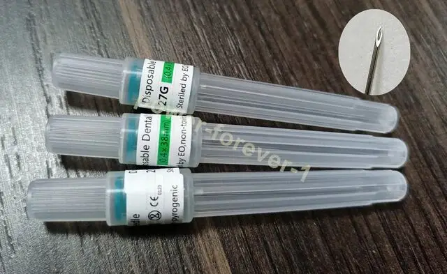 

50~1000Pieces Dental Syringe Needle Disposable 27GA*38mm Green
