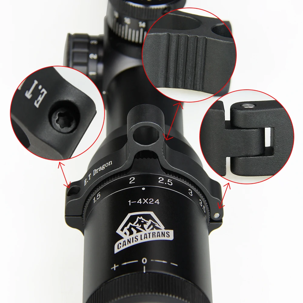 ET Dragon Aluminum Black Blue Color Tactical Switch View Throw Lever for Riflescopes HS33-0132C