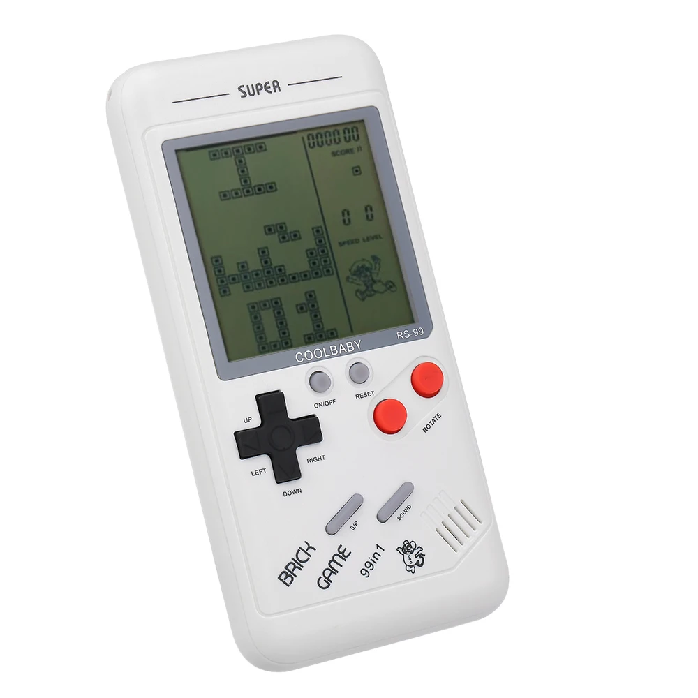 RS-99 Классическая игровая консоль 3,5 дюймовый портативный Тетрис блок пазл Встроенные 26 видов игр для детских подарков.