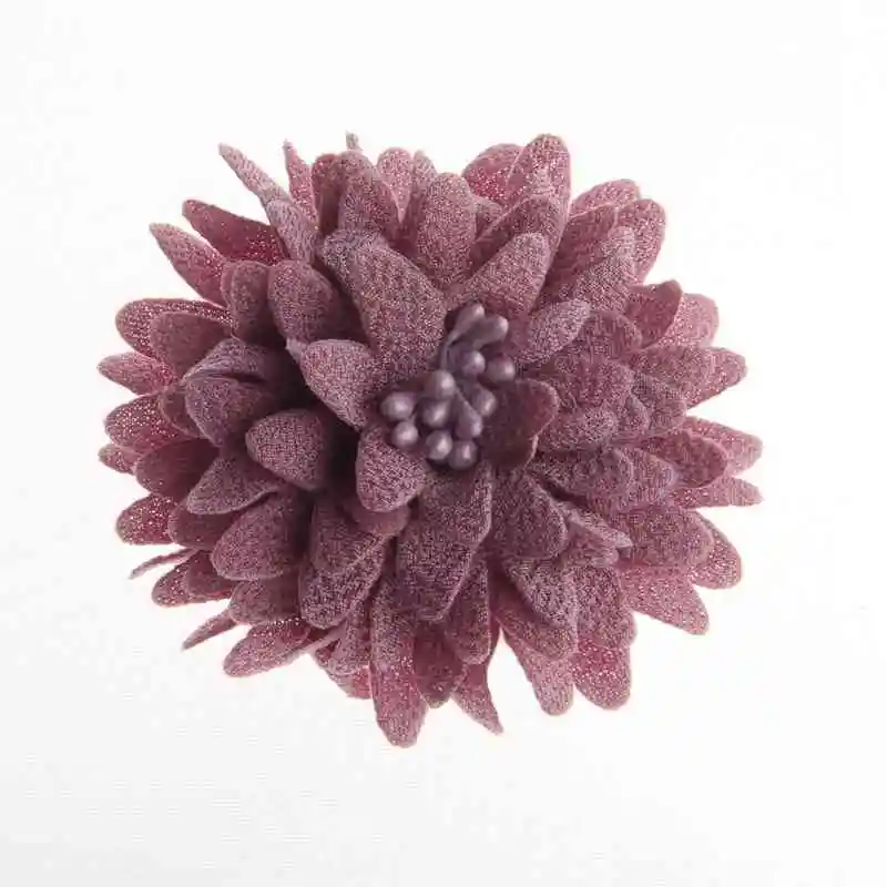 Dusty Pink 50 шт. 7,5 см " модная кружевная ткань цветы для бутика повязки шифоновые головные уборы Свадебные украшения для волос без бантов - Цвет: Dusty Pink